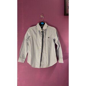 Lauren Ralph Lauren Dress Shirt Size 10 Blue Gingham Check Long Sleeve Button Do